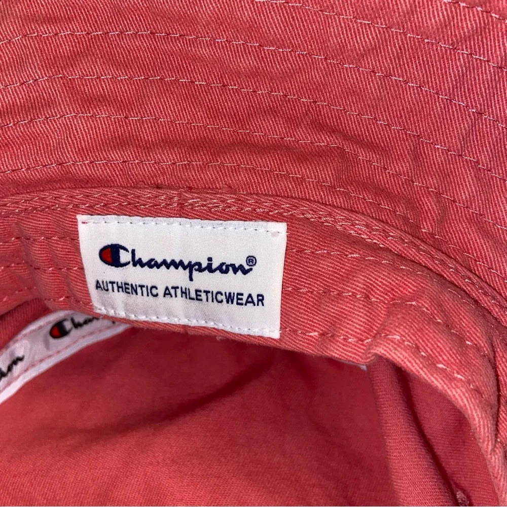 Champion Hat Unisex One Size Womens Mens  Authentic Bucket Embroidered Logo Pink